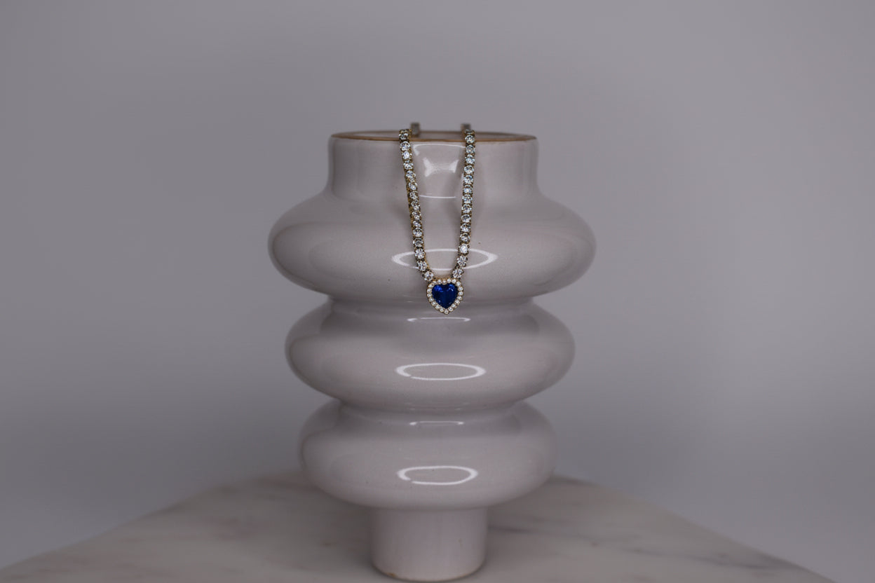 Necklace Blue Heart