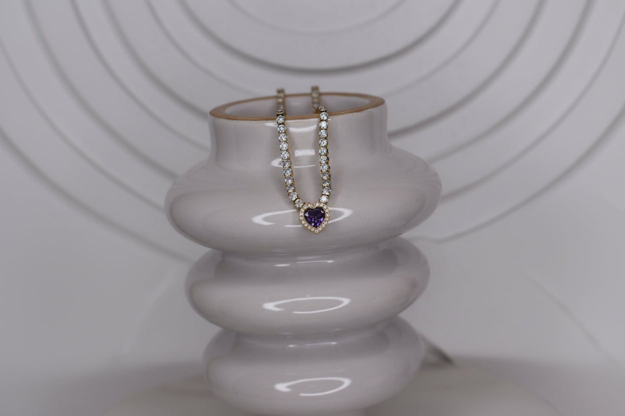 Necklace Purple Heart