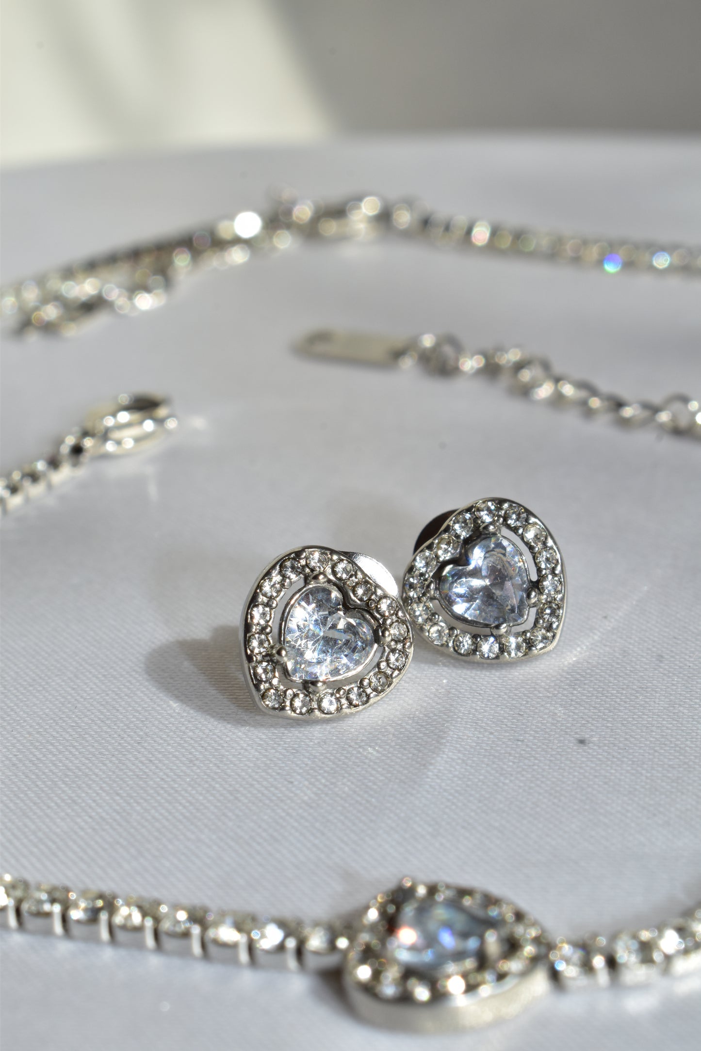 3-Piece Set Shiny Heart Silver