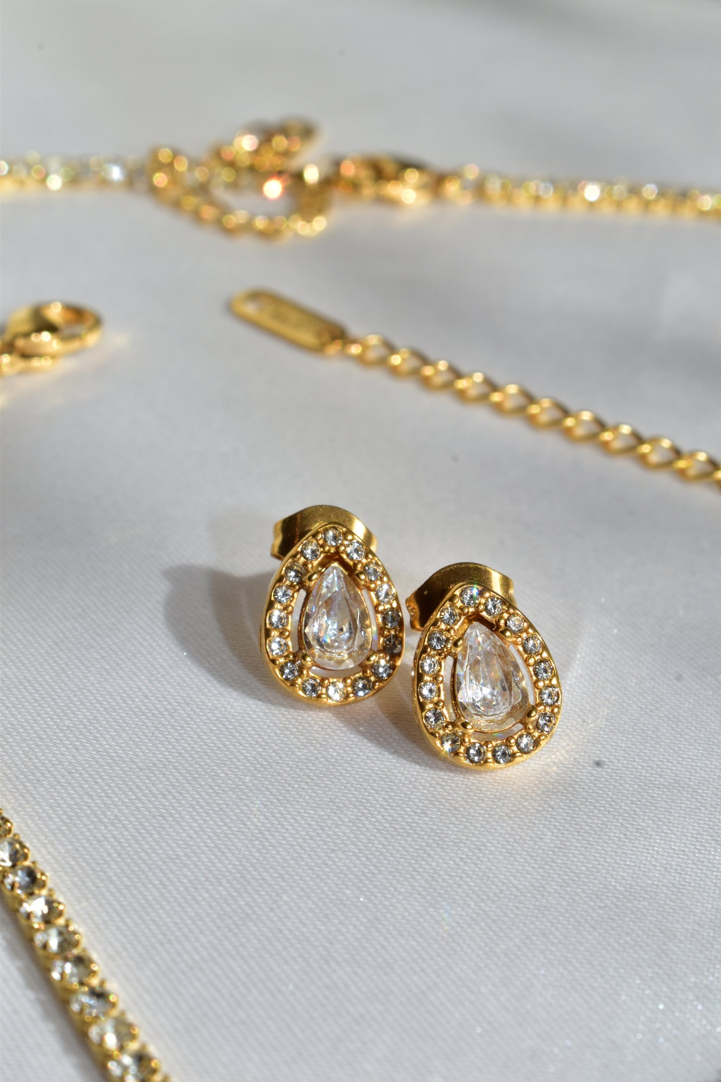 3-Piece Set Shiny Drop Gold