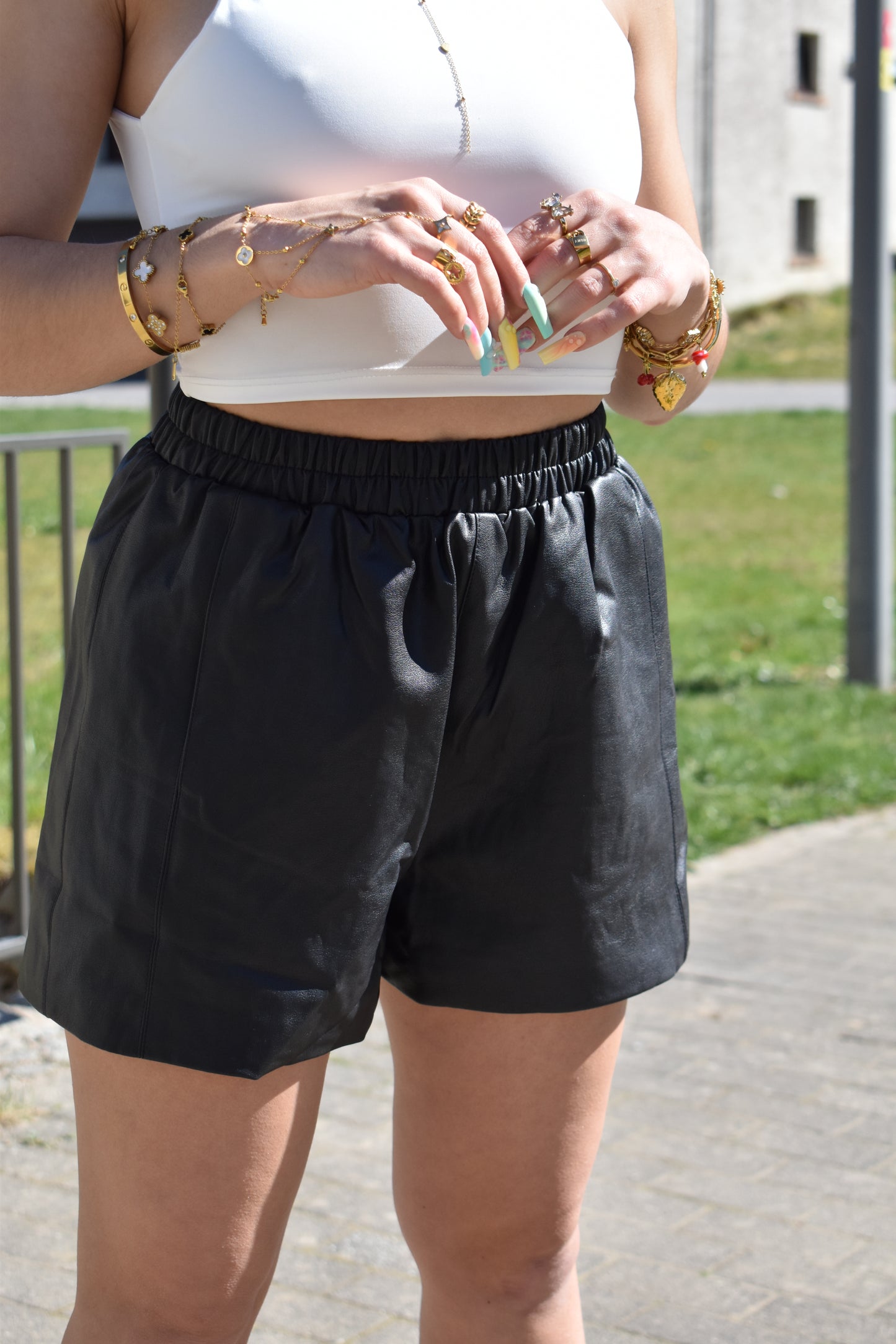 Leather Shorts Maia Black