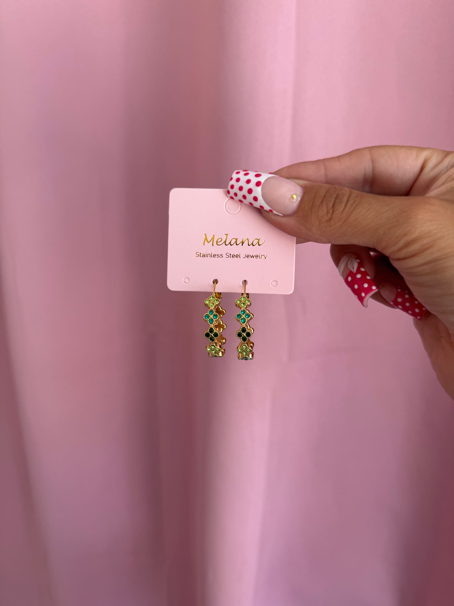 Earrings “Green” Gold