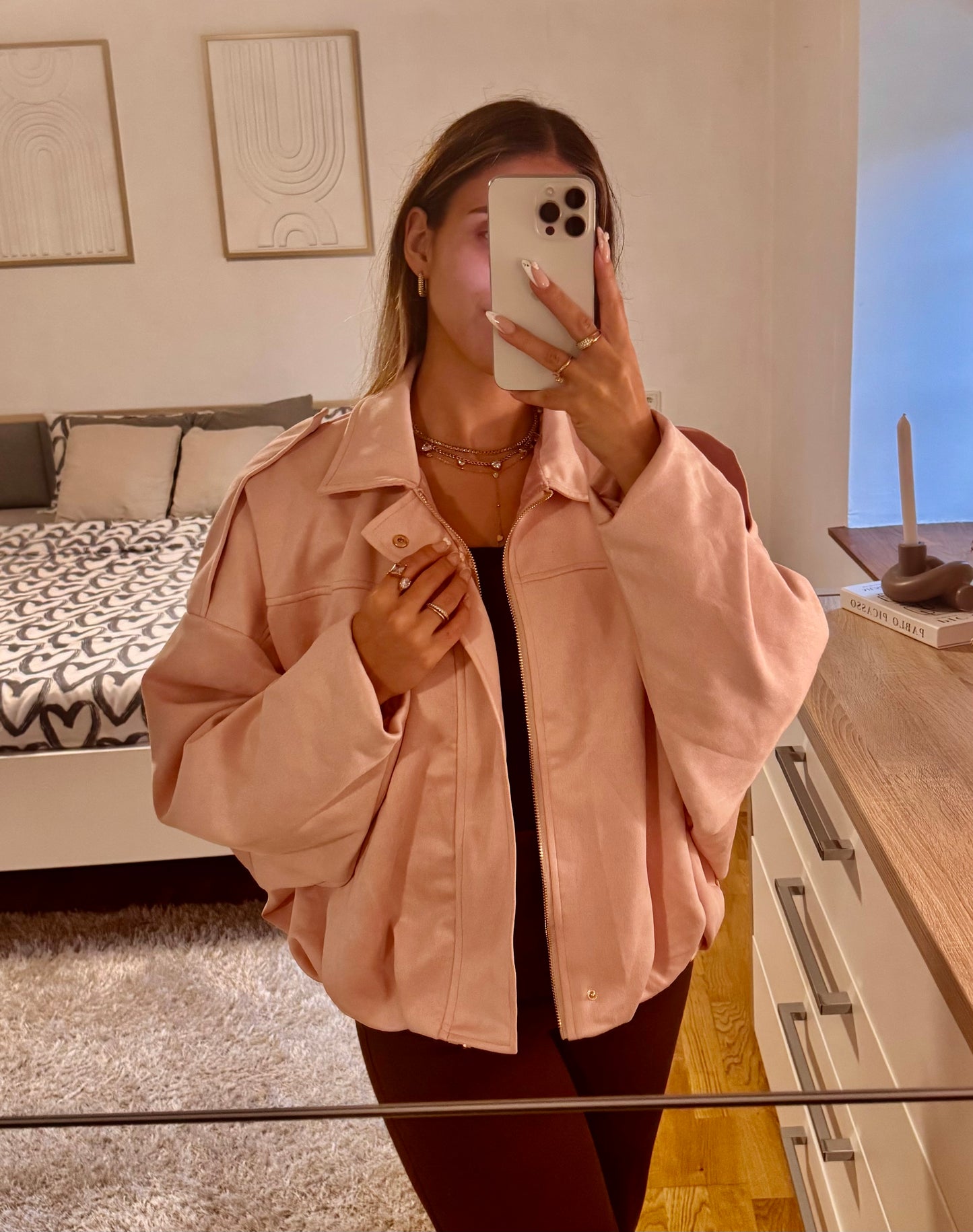 Pink Pilot Jacket (Oversize)