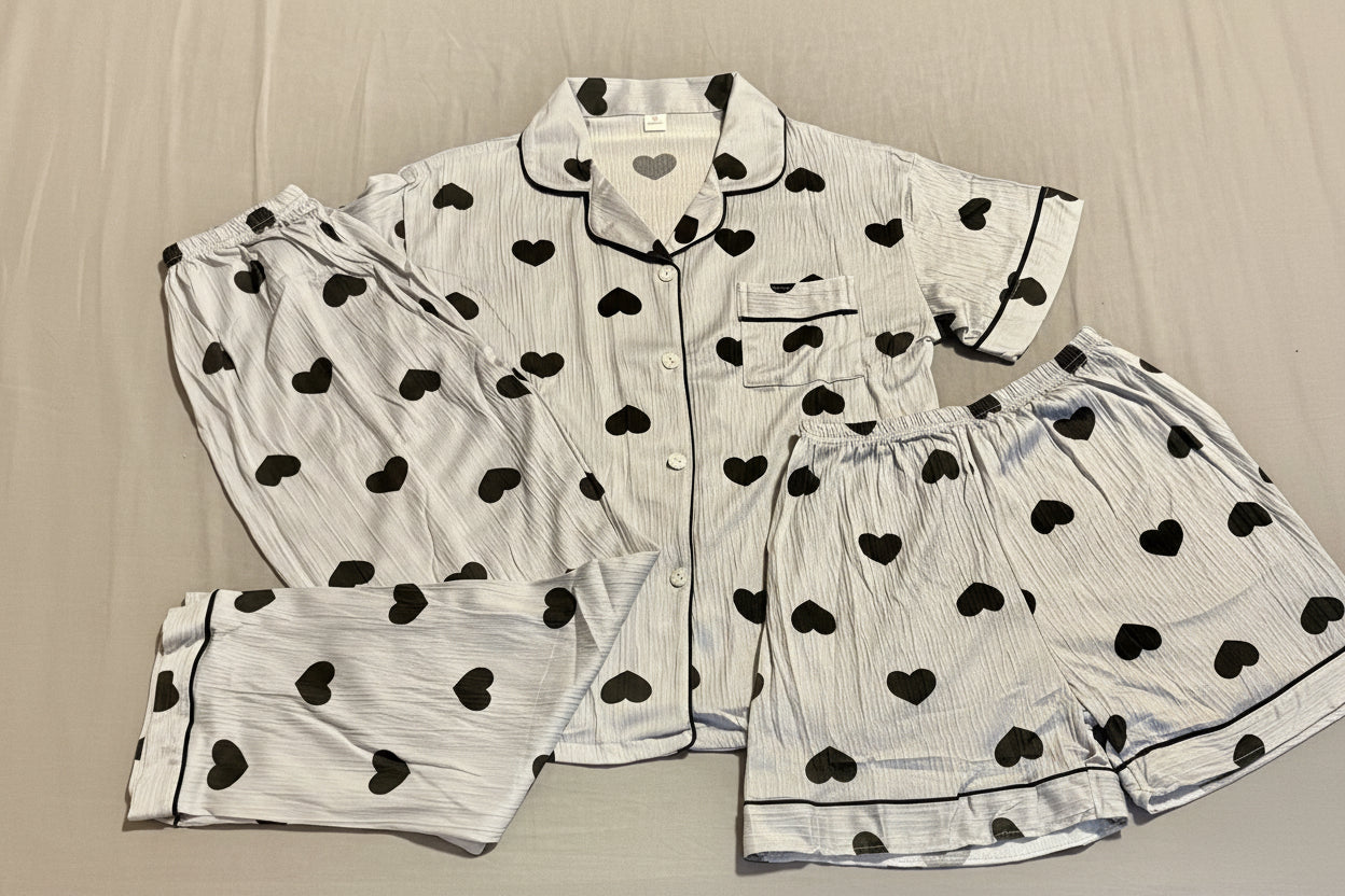 3- Piece Black Pyjama Set