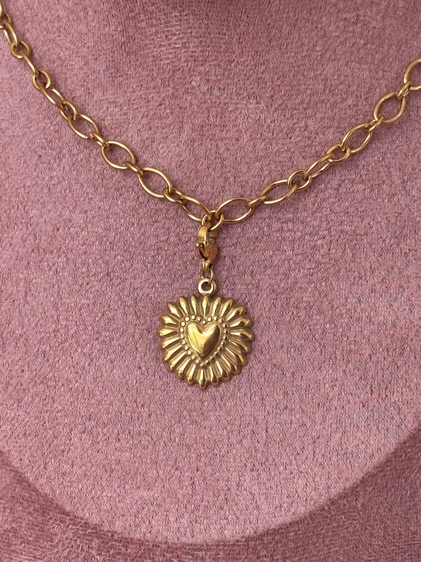 Charm: Heart Flower