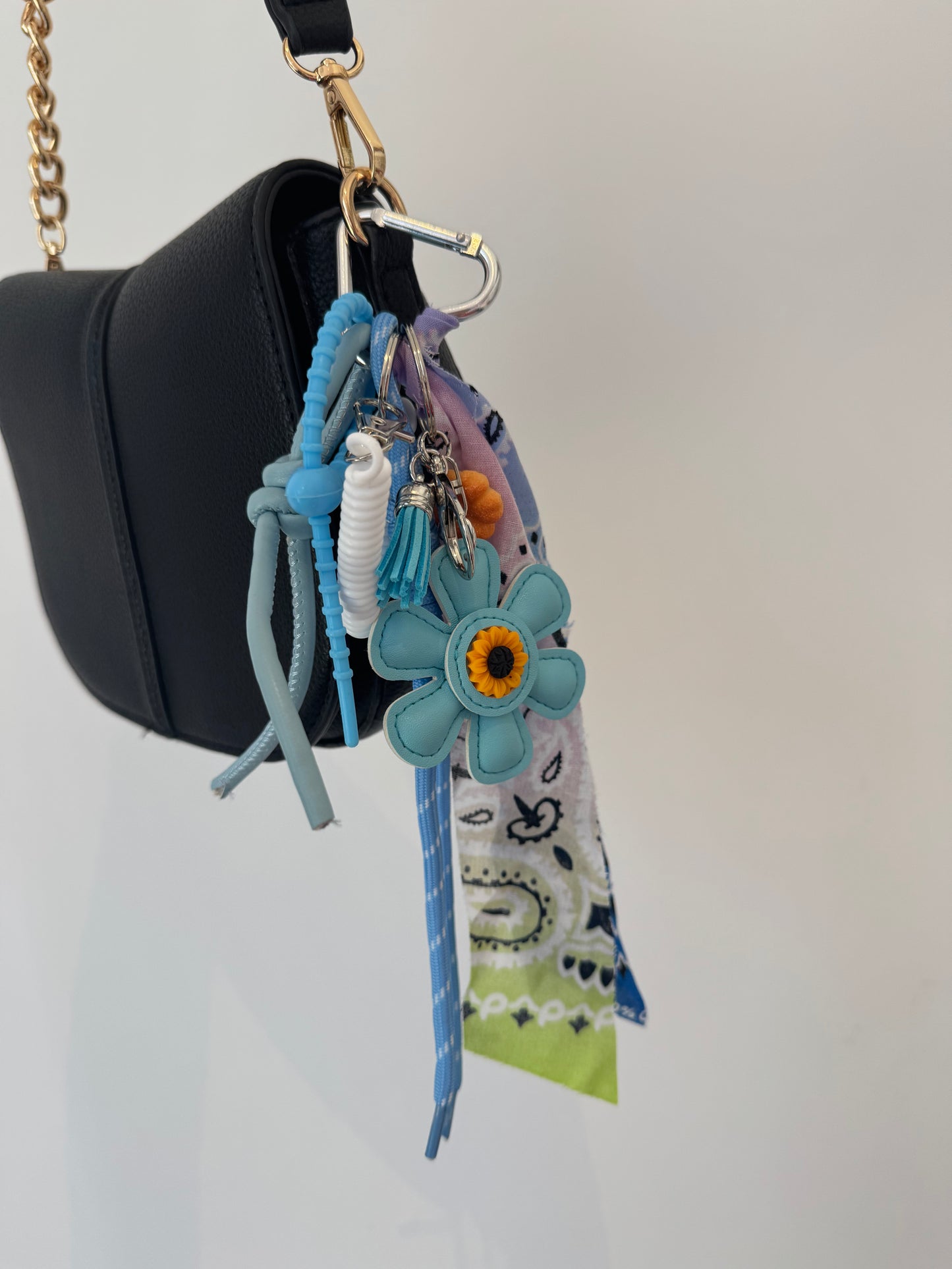 Key Chain Bandanna Blue