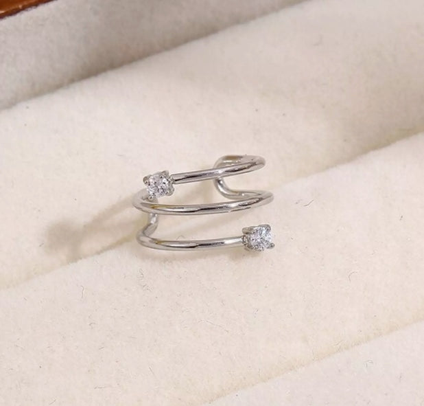 Earcuff Jewel Kate Silver