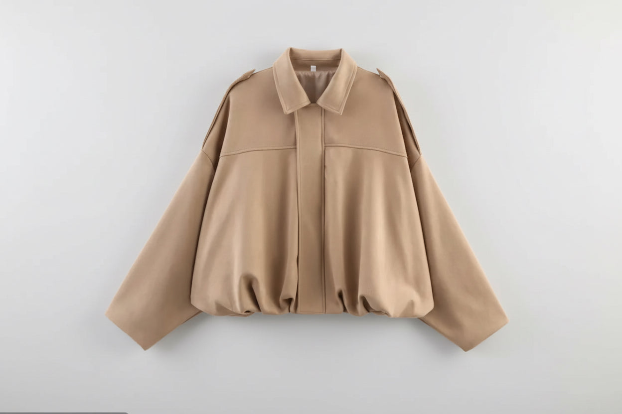 Beige Pilot Jacket (Oversize)