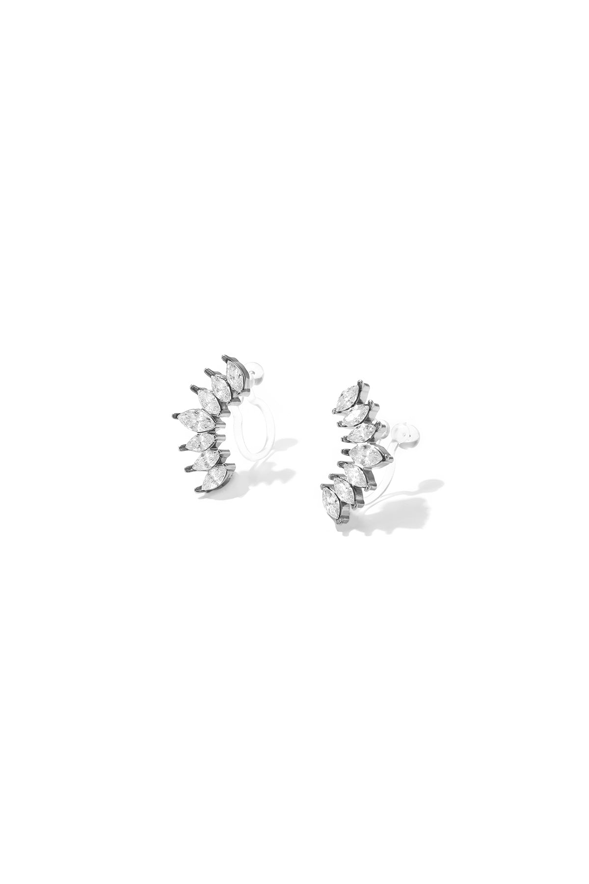 Stainless Steel Clip-On Earrings Irregular Shape Simple Daily Simple Series Women's jewelry