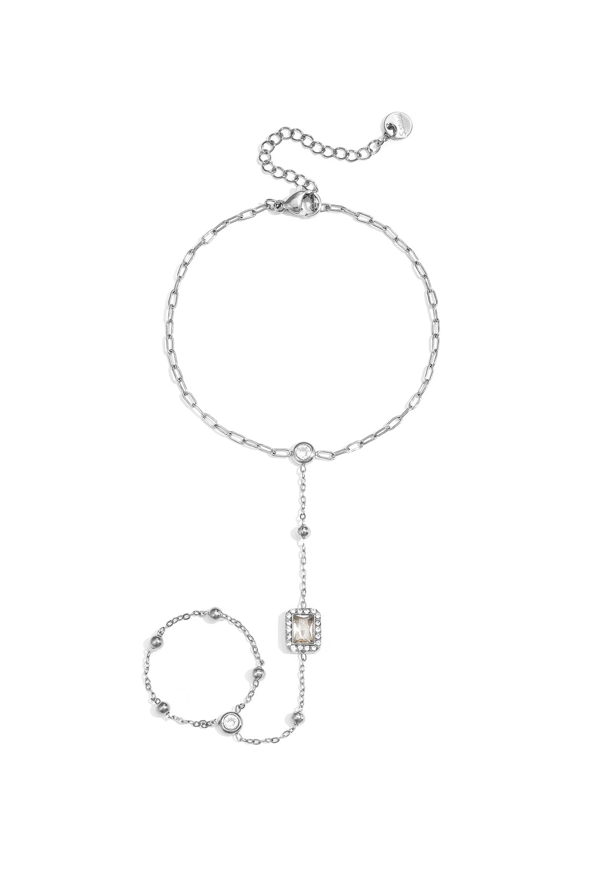 Handchain with framed statement stone