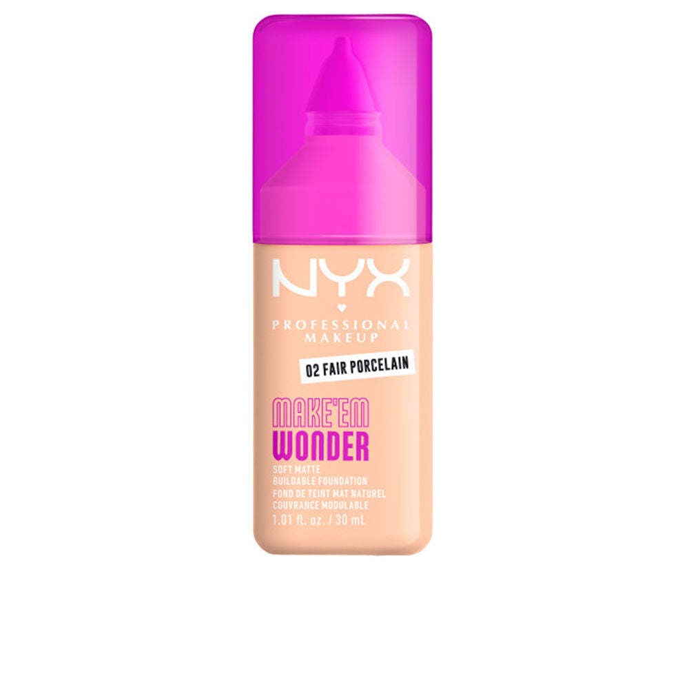 MAKE'EM WONDER foundation #02-Fair Porcelain 30 ml