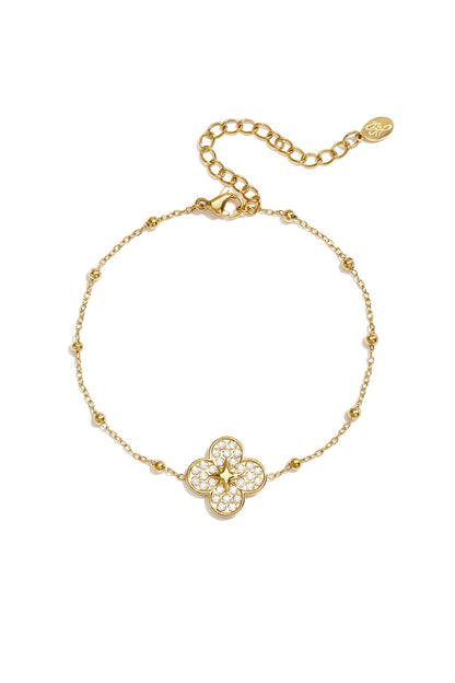 Stainless Steel Charm Bracelets Clover Simple Daily Simple Series Women's jewelry