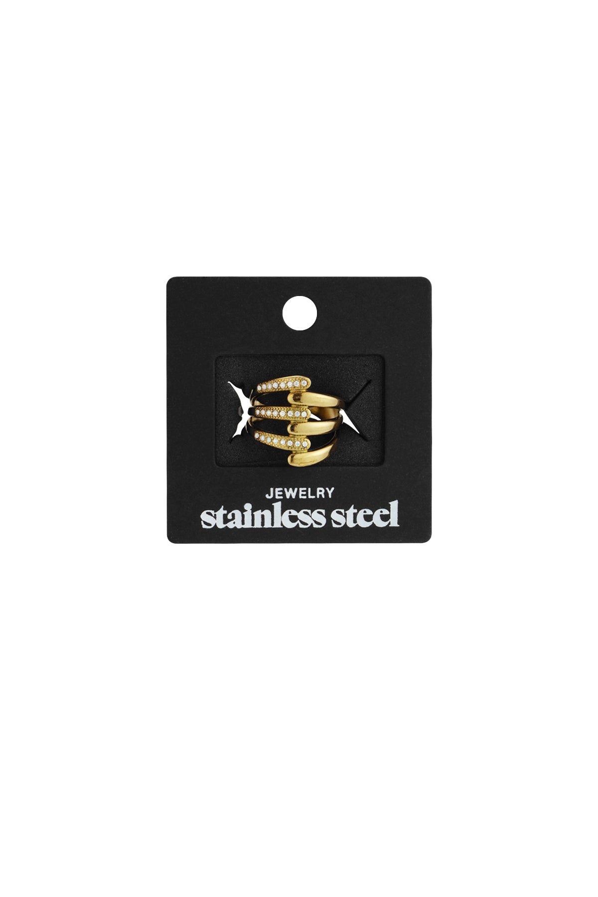 Stainless Steel Statement Rings lines Casual Daily Simple Series Women's jewelry