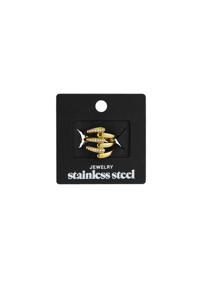 Stainless Steel Statement Rings lines Casual Daily Simple Series Women's jewelry