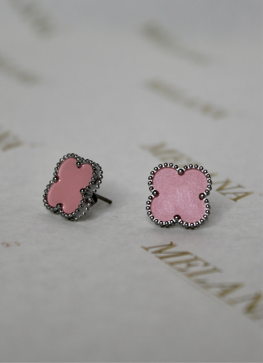 Earrings Elodie Pink Silver