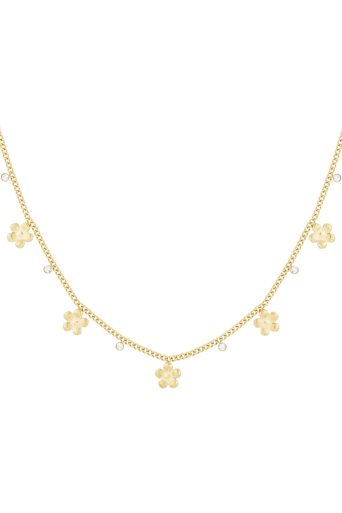 gleaming flower necklace