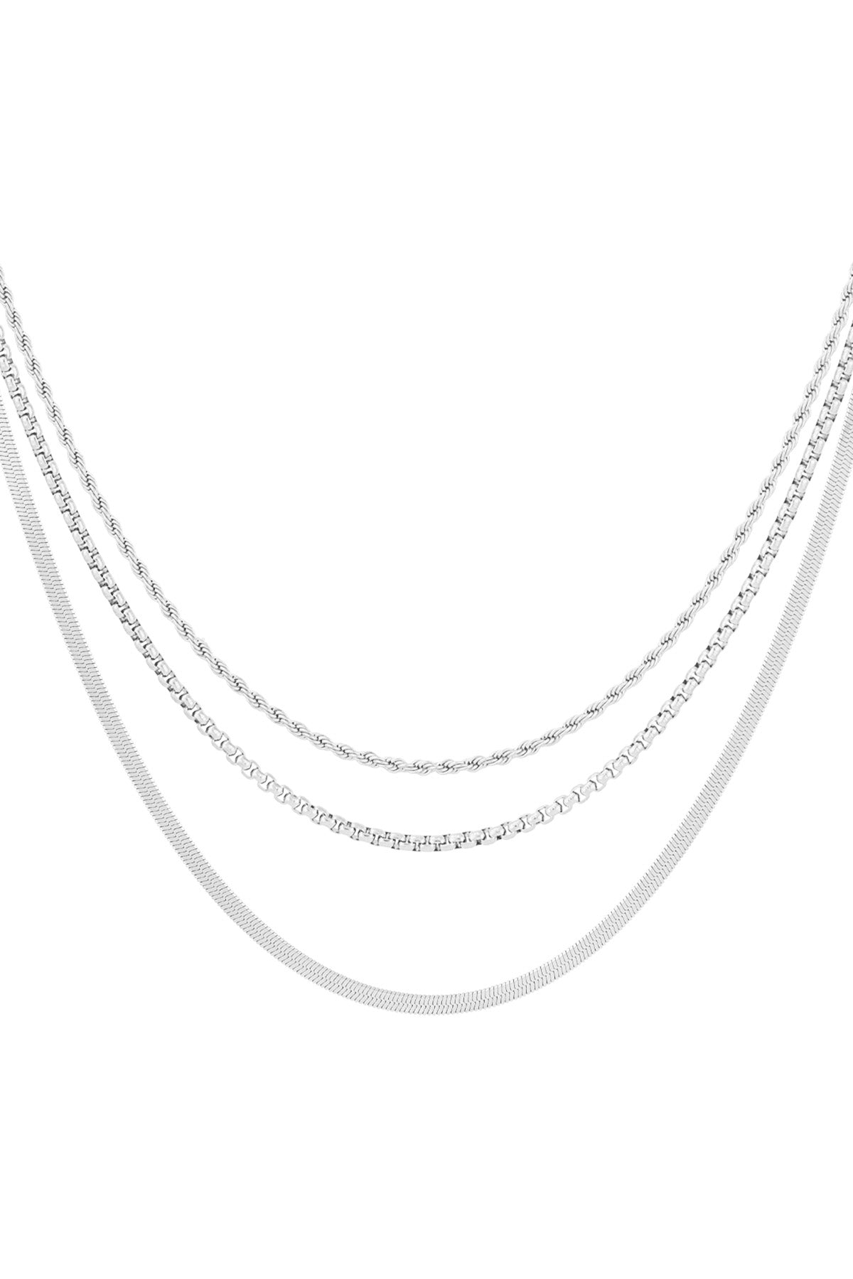 layered textures necklace