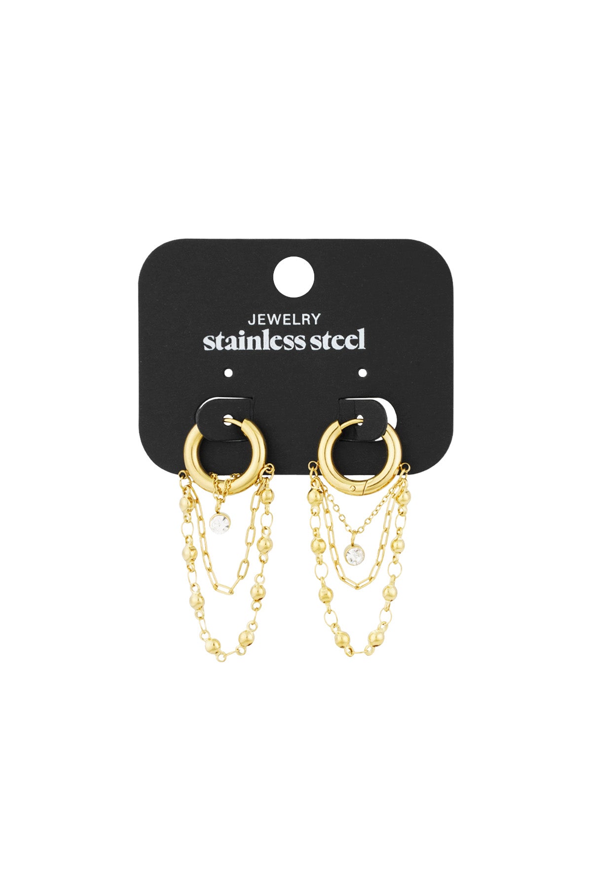 earrings chained up