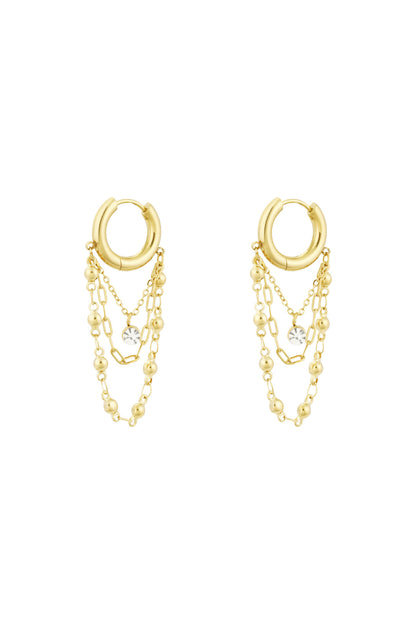 earrings chained up
