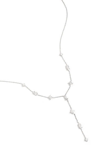 Y-line necklace with stones