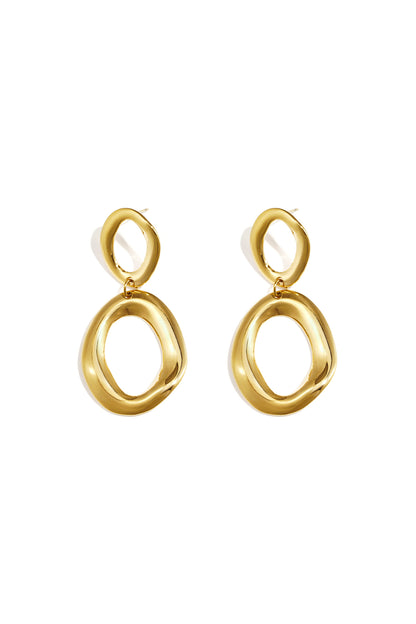 Statement earrings with organic rings