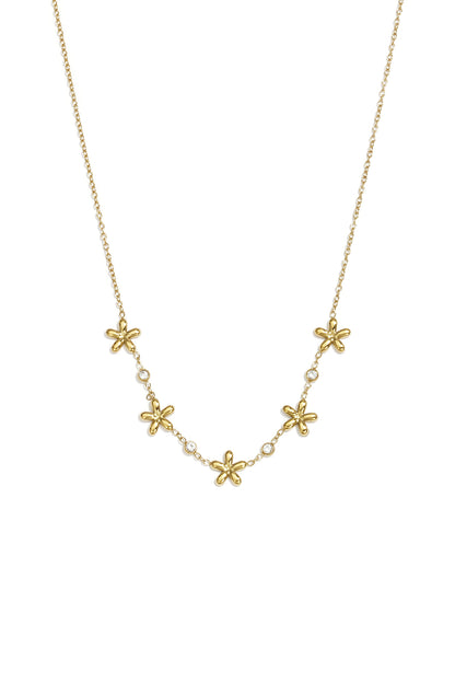 14K Gold Plated Stainless Steel Pendant necklaces Flower Simple Daily Simple Series Women's jewelry