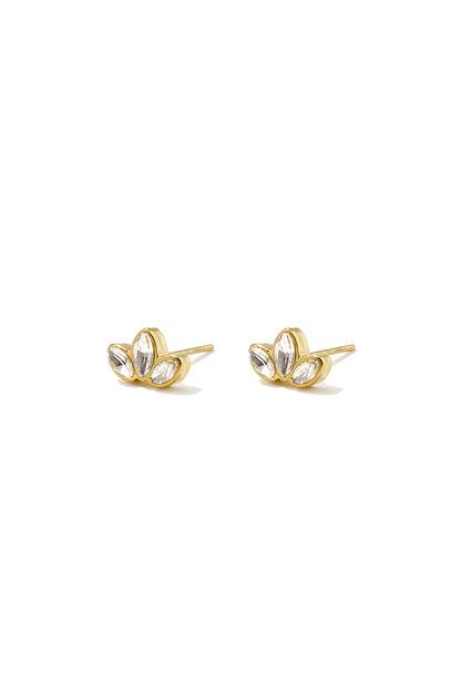Stainless Steel Stud Earrings Leaf Simple Daily Simple Series Women's jewelry