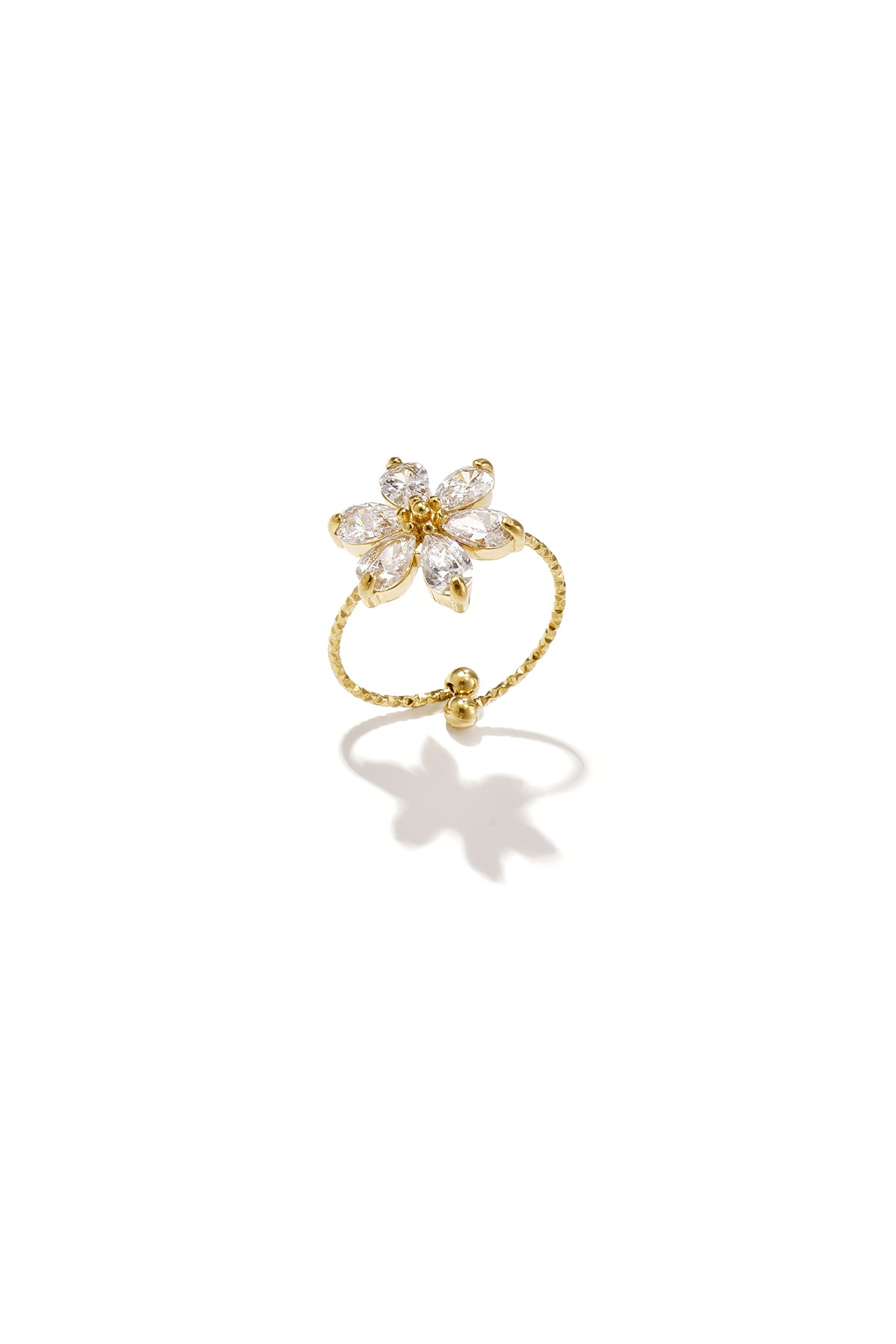 Stainless Steel Statement Rings Flower Simple Simple Series Women's jewelry