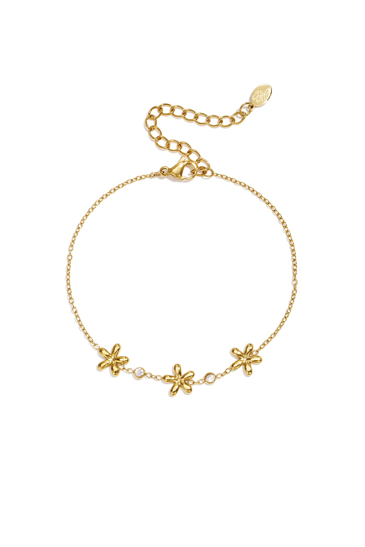 Stainless Steel Charm Bracelets Flower Simple Daily Simple Series Women's jewelry