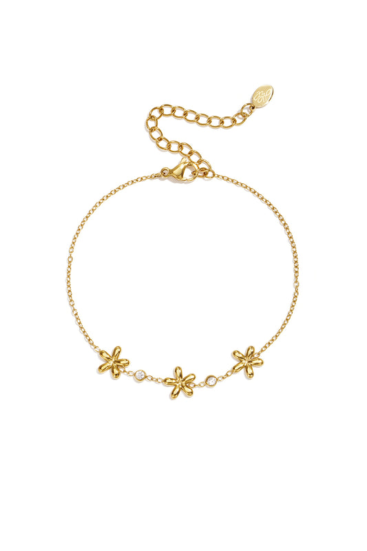 Stainless Steel Charm Bracelets Flower Simple Daily Simple Series Women's jewelry