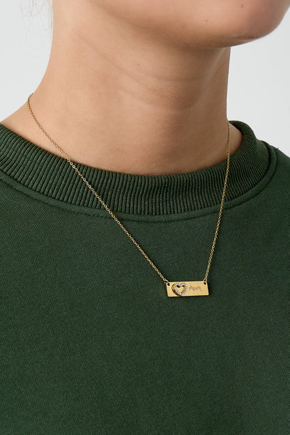 Necklace with picture and heart