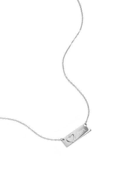 Necklace with picture and heart