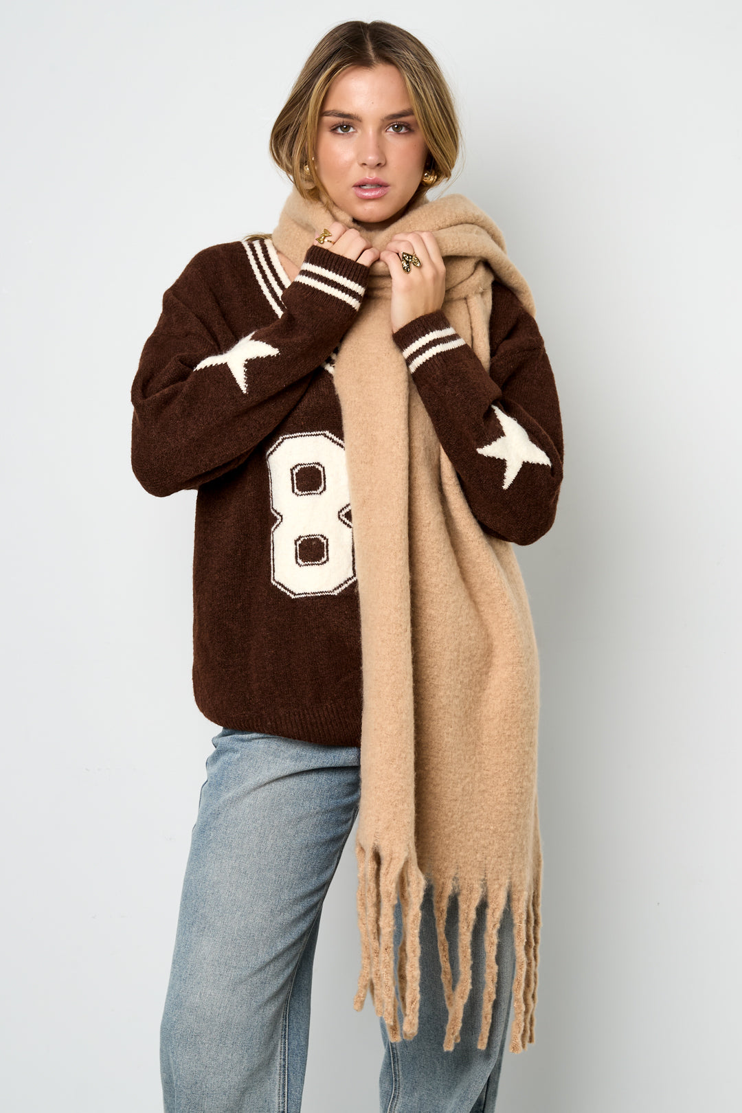 Colorful winter scarf