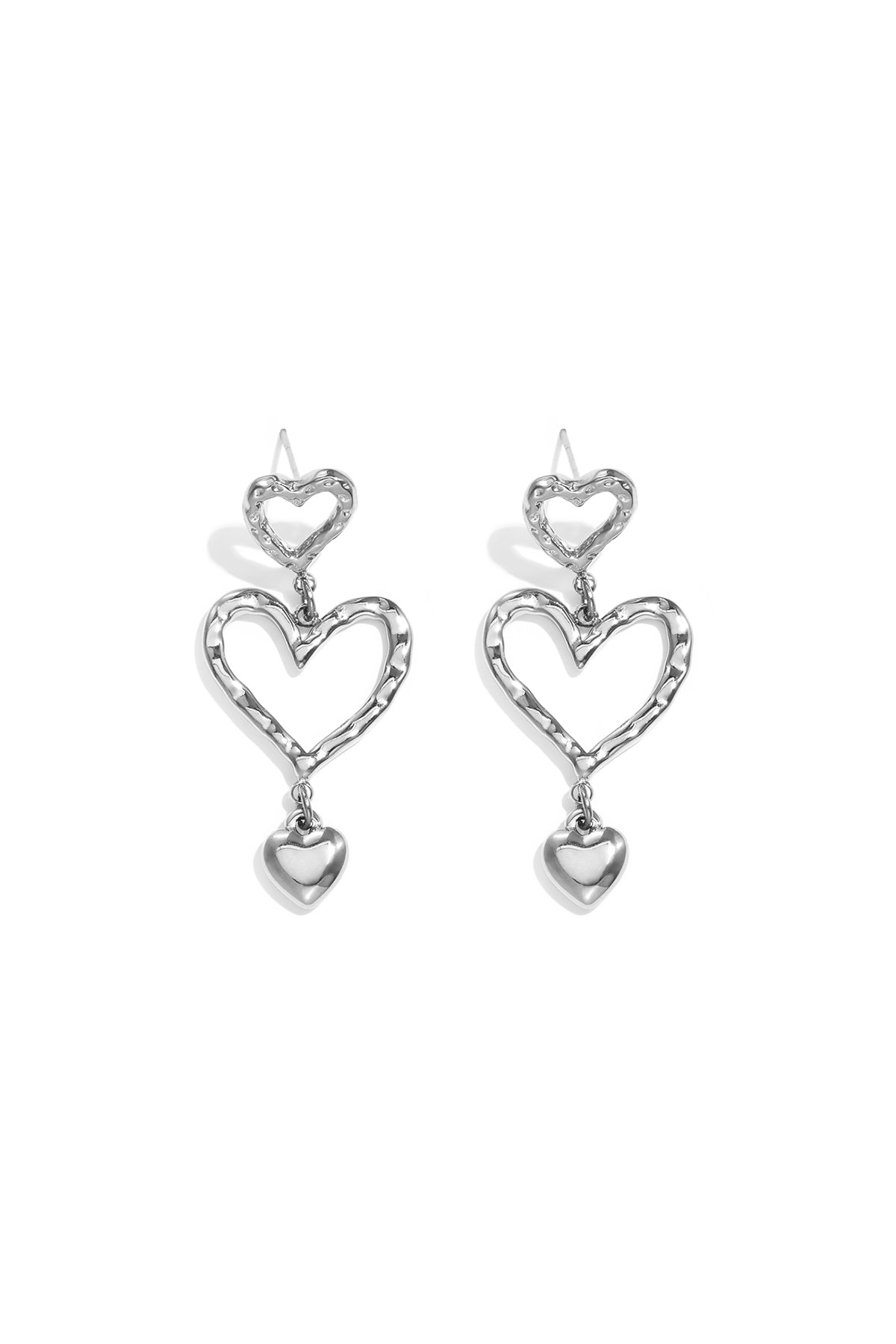 Stainless Steel Dangle Earrings Heart Casual Daily Simple Series Women's jewelry