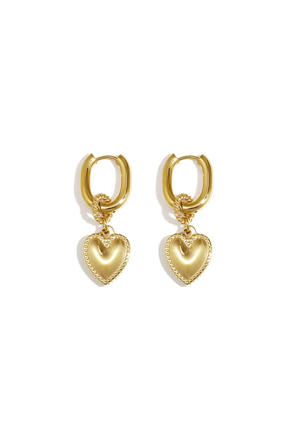 Stainless Steel Drop Earrings Heart Simple Simple Series Women's jewelry