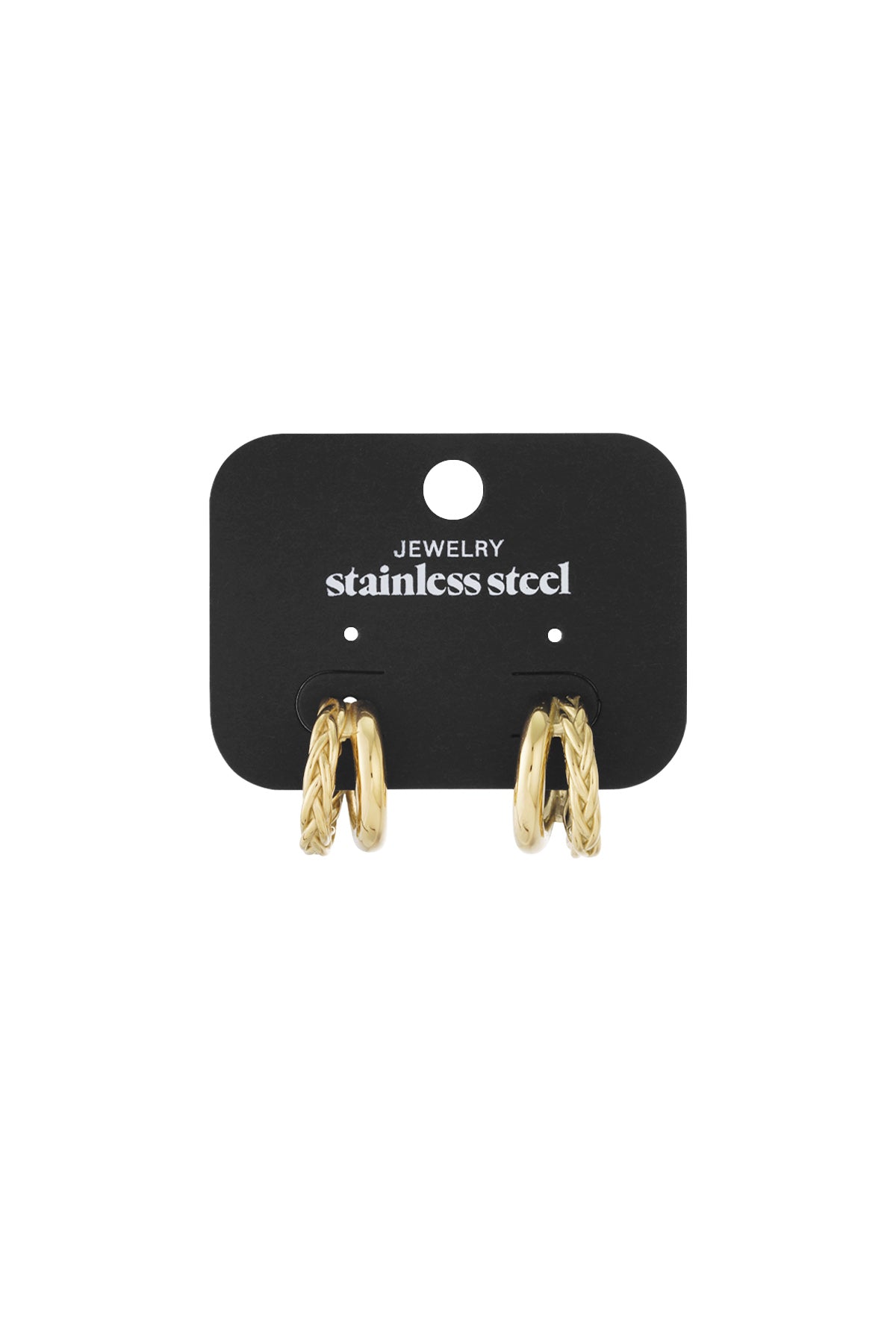 Small double braided hoop earrings