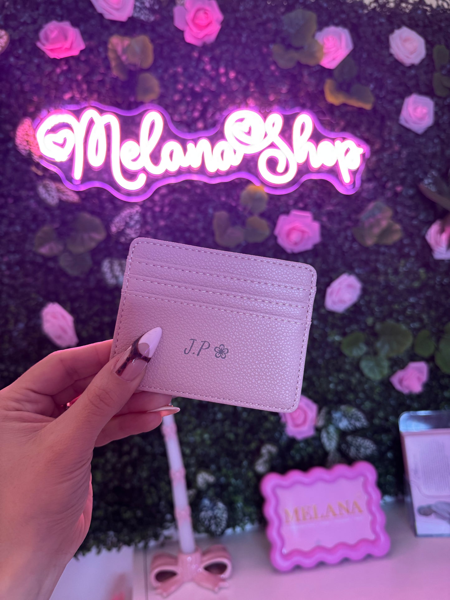 ✨ Personalized Mini Card Holder | Laser Engraved with Initials or Symbol 💫