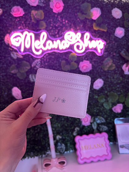 ✨ Personalized Mini Card Holder | Laser Engraved with Initials or Symbol 💫