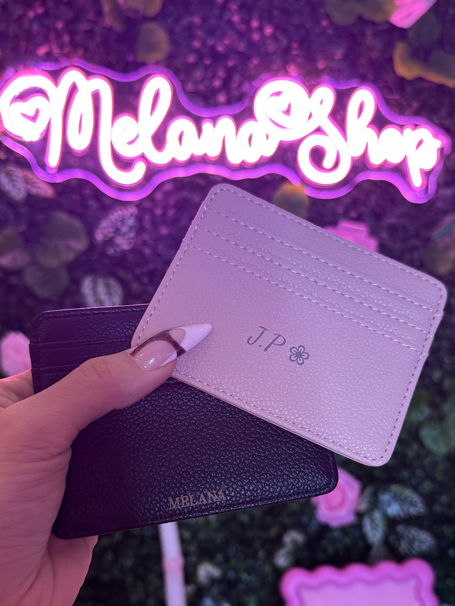 ✨ Personalized Mini Card Holder | Laser Engraved with Initials or Symbol 💫