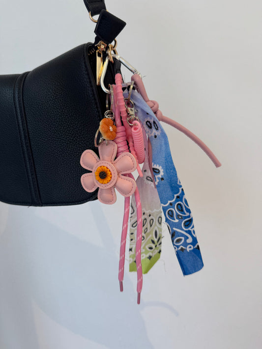 Key Chain Bandanna Pink