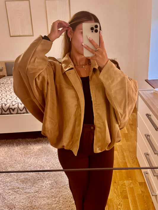 Beige Pilot Jacket (Oversize)