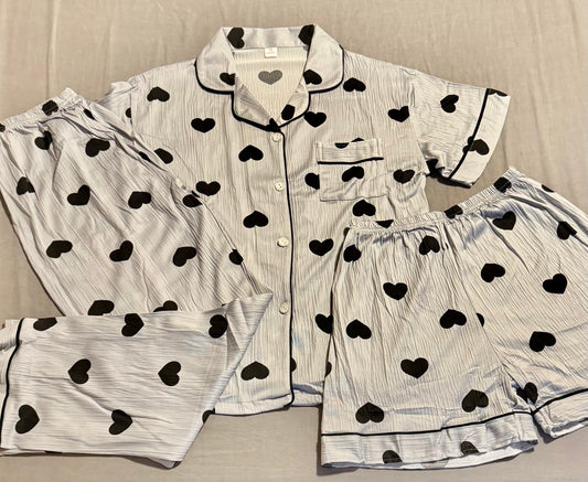 3- Piece Black Pyjama Set