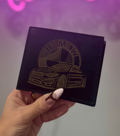 Personalized Men's Wallet l Laser Engraved