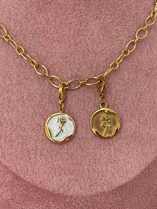 Charm: Round Rose