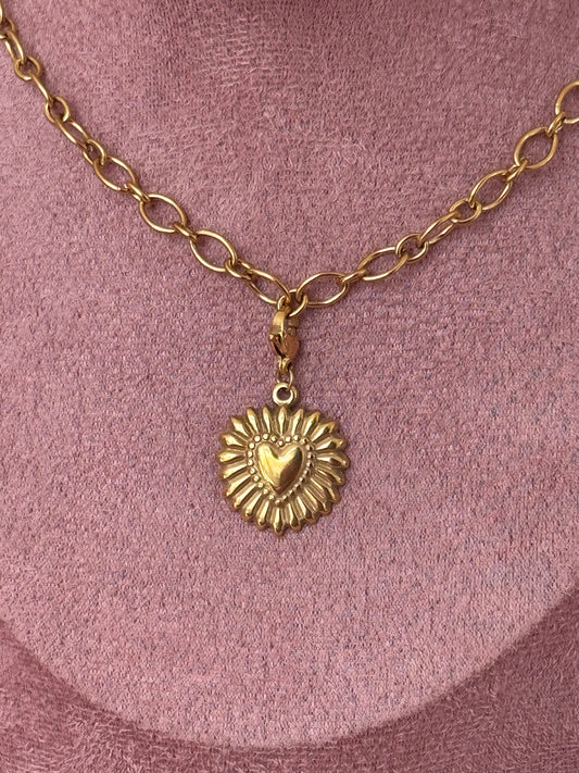 Charm: Heart Flower