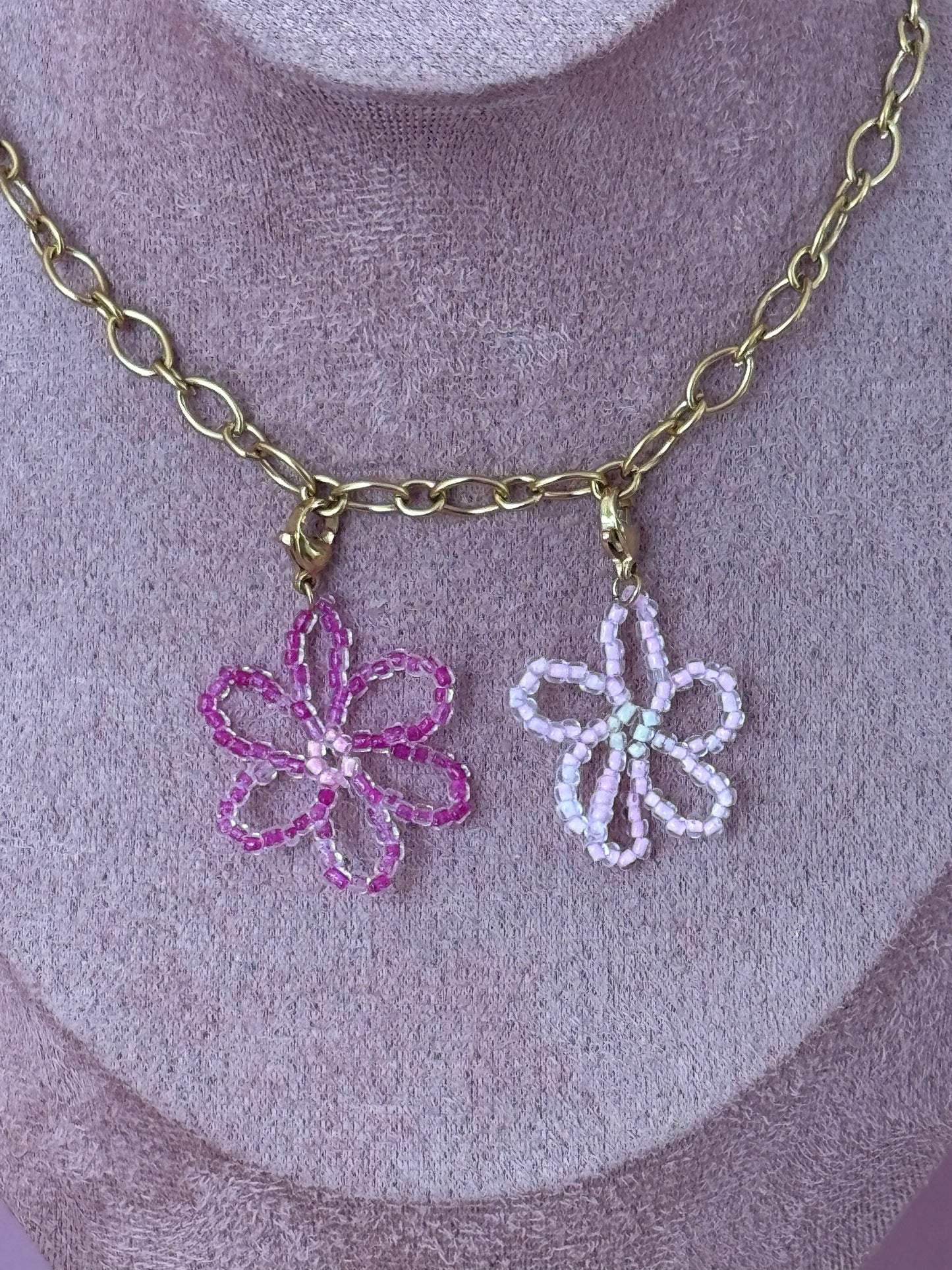 Charm: Beaded Flowers