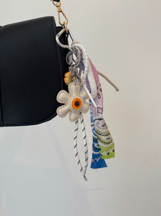 Key Chain Bandanna White
