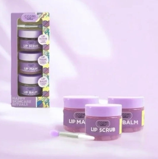 Set Skincare Pour Les Lèvres 4 Pièces Cosmi Premium Café