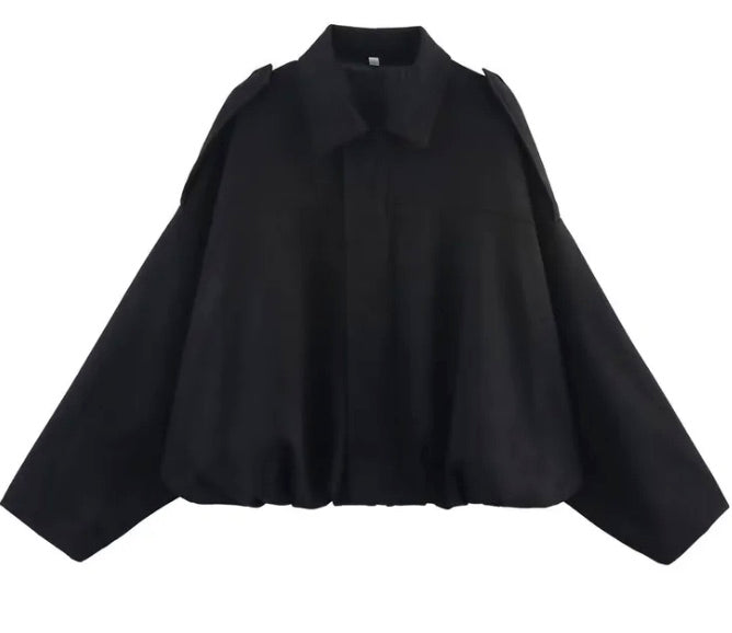 Black Pilot Jacket (Oversize)