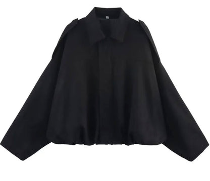 Black Pilot Jacket (Oversize)